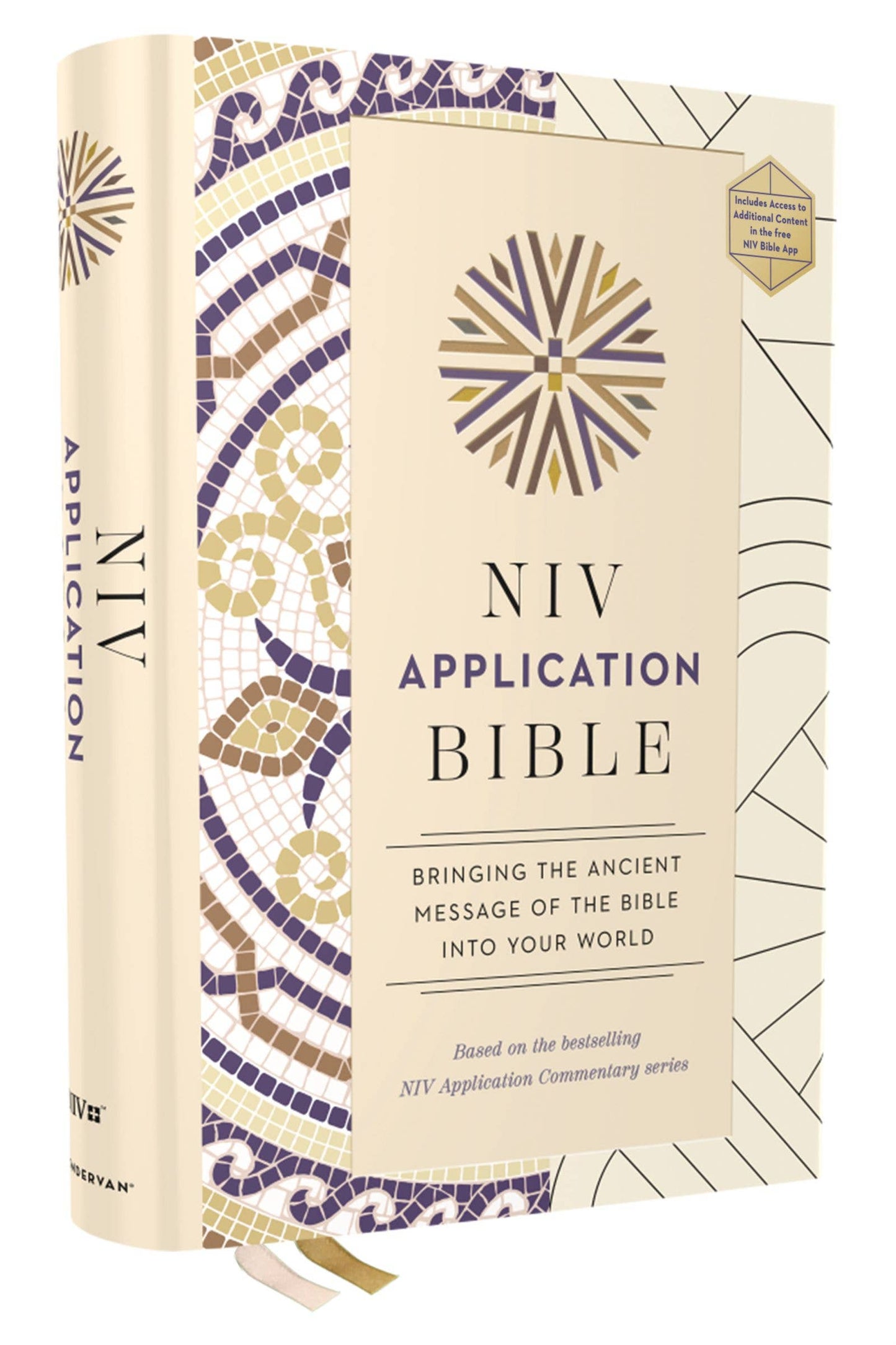 NIV Application Bible Hardcover Multi Cream Red Letter