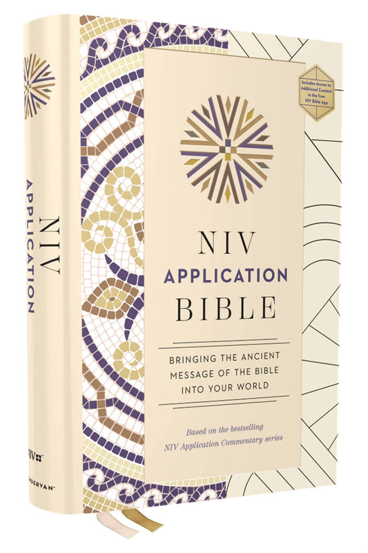 NIV Application Bible Hardcover Multi Cream Red Letter