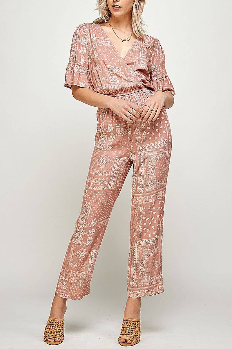 PAISLEY PRINT JUMPSUIT