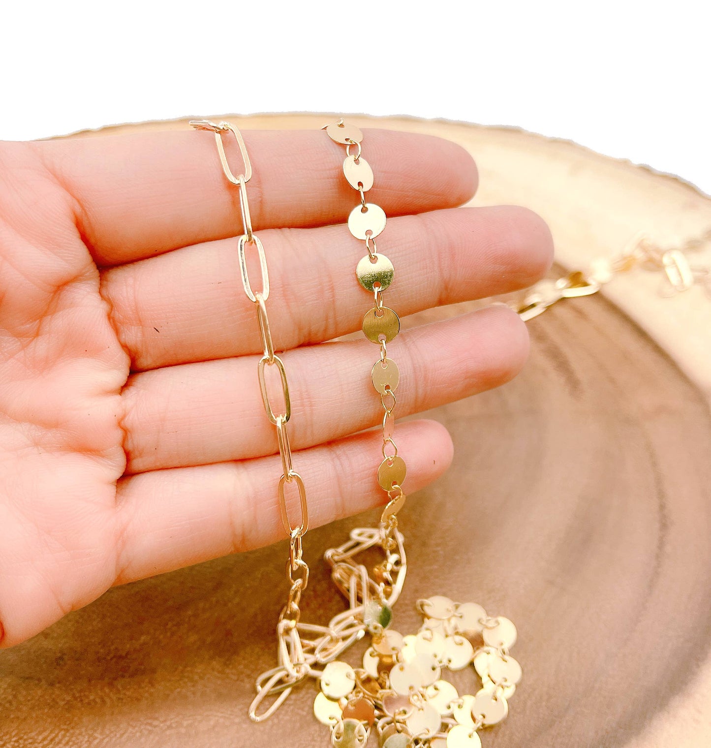 Gold Filled Round Disc Chain