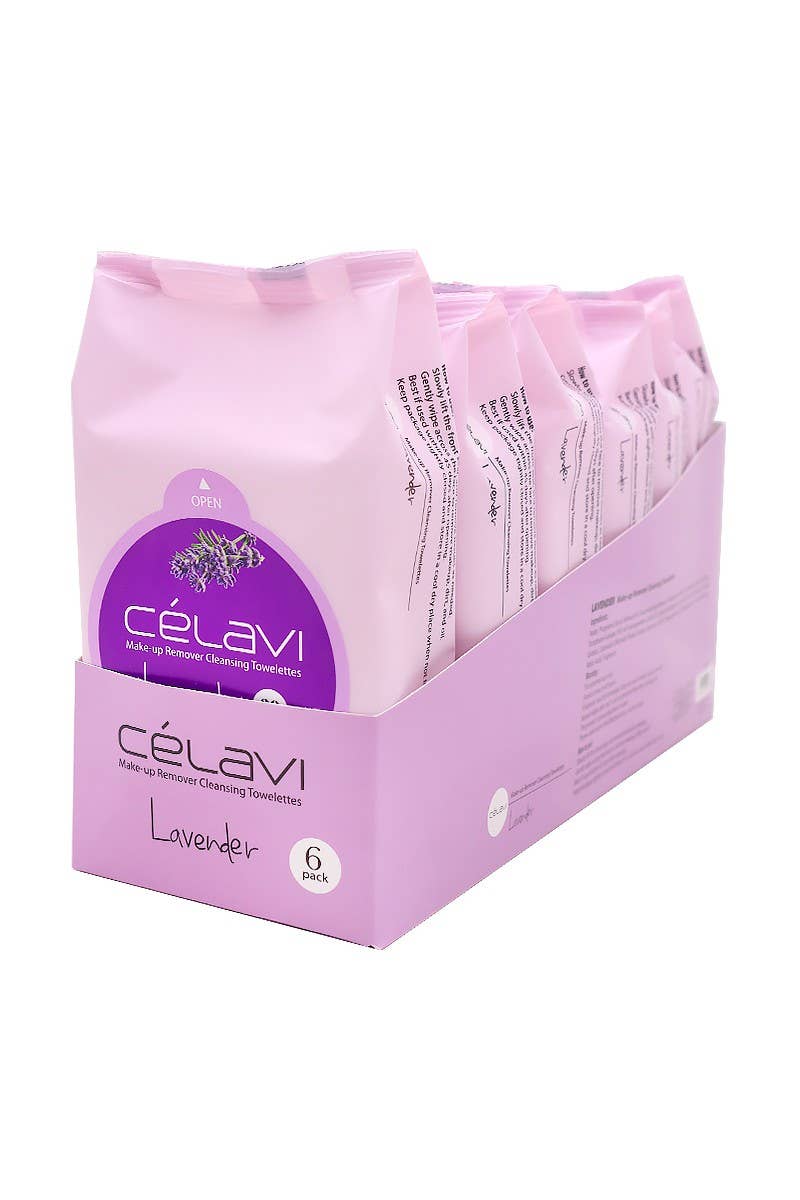 Celavi MT019z Lavender Make-up Removing Cleansing Towelettes