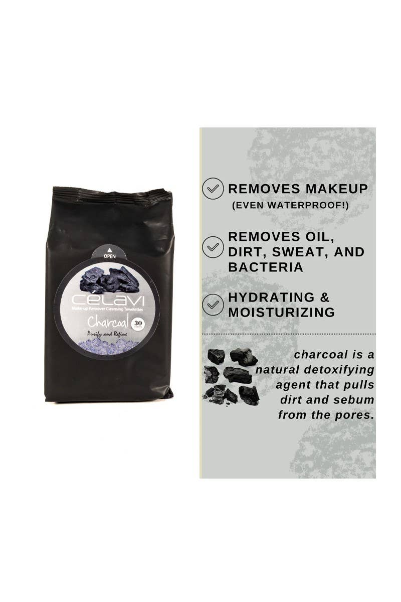 Celavi Charcoal Makeup Cleansing Towelette