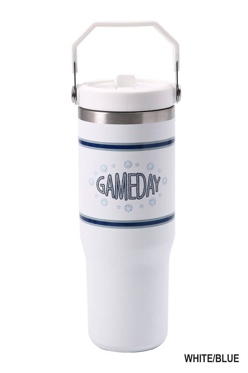 Game Day 30oz Stainless Steel Flip Straw Tumbler