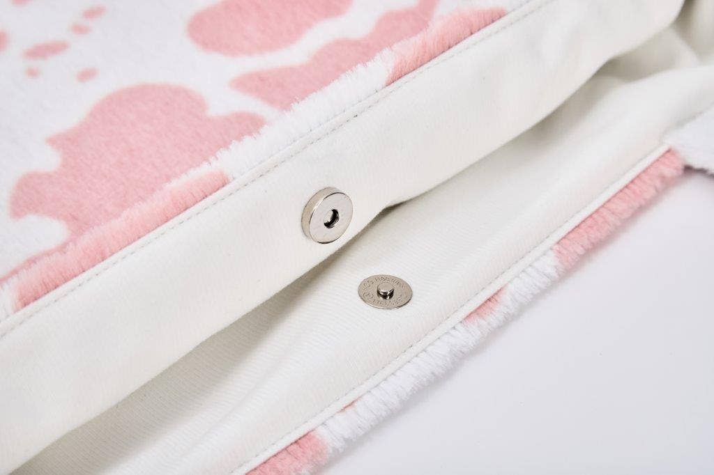 "Strawberry Cow" Designer Fur Tote Bag