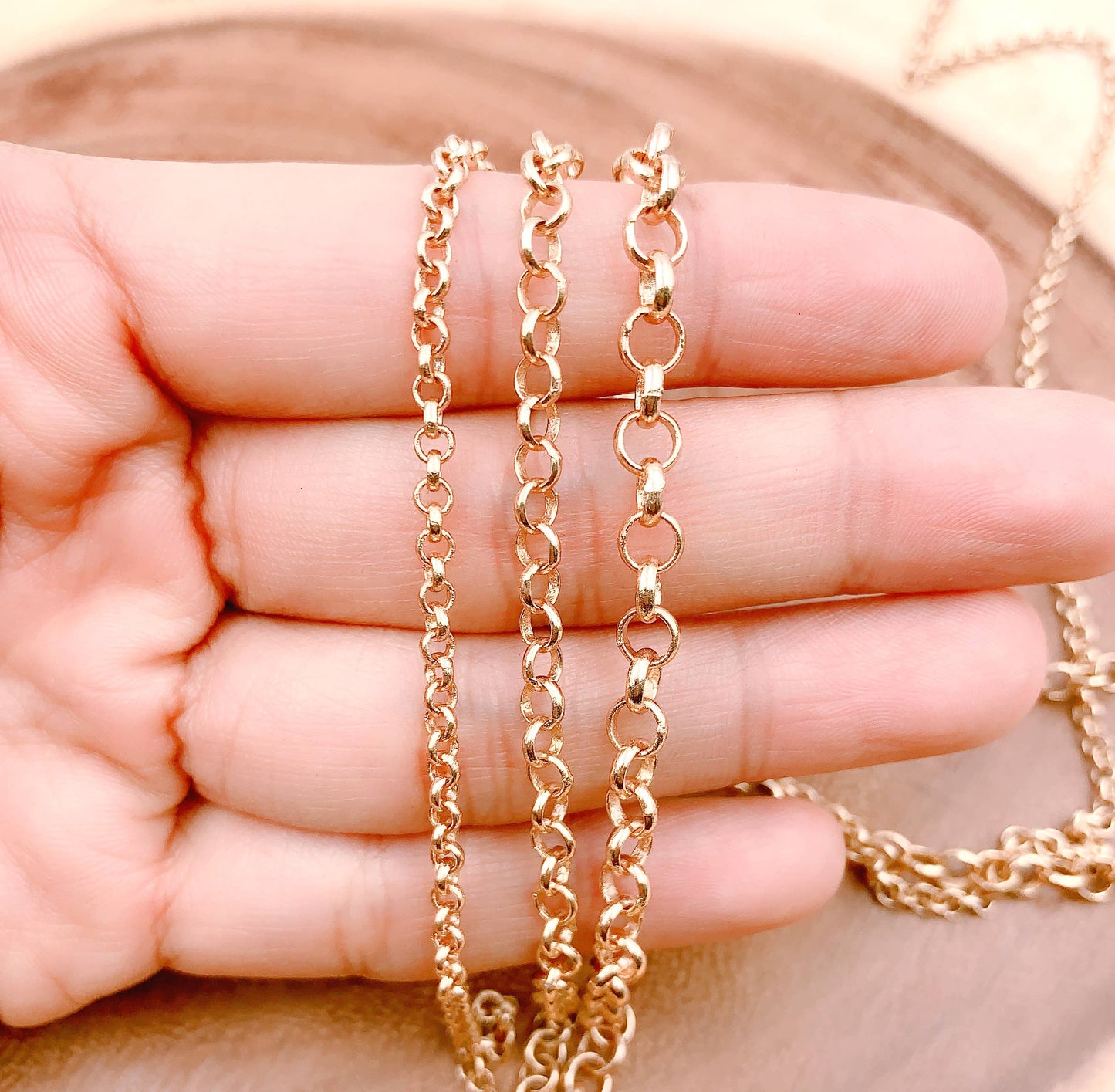 Dainty Rolo Cable Chain by Foot, Wholesale bulk Roll, CH147