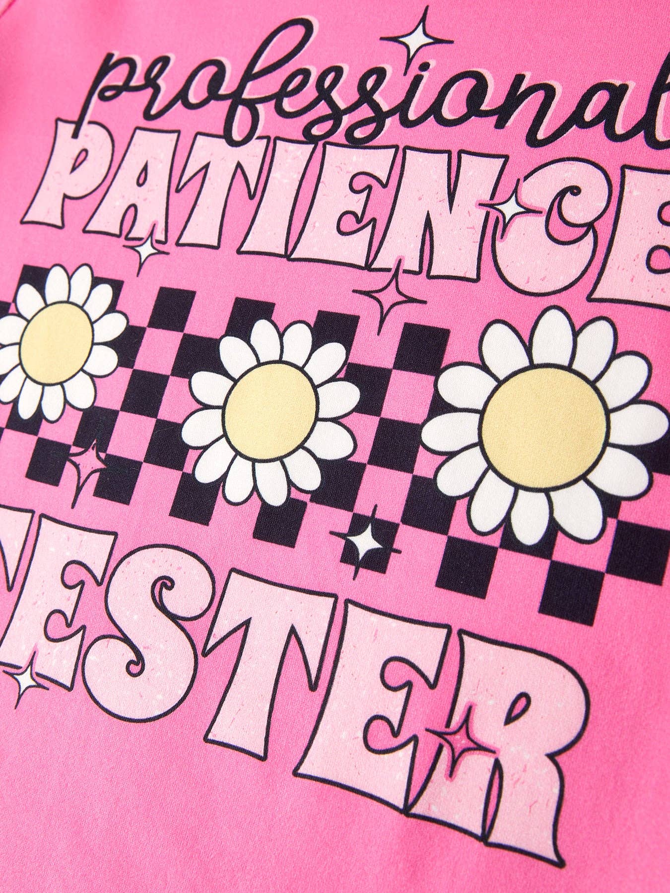 Letter Leopard Check Bow Floral Print Girls Set 6-Piece Set