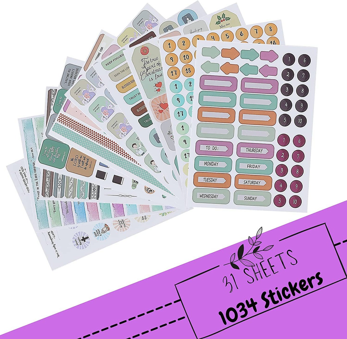Mr. Pen Christian Journaling Stickers - 31 Sheets