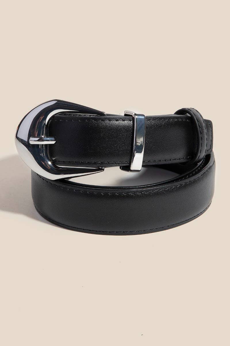 Double Stitch Leather Belt