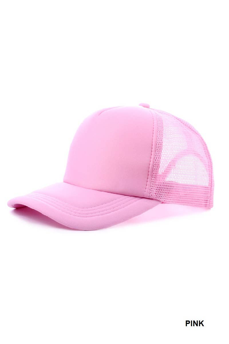 Classic Solid Mesh Back Trucker Cap