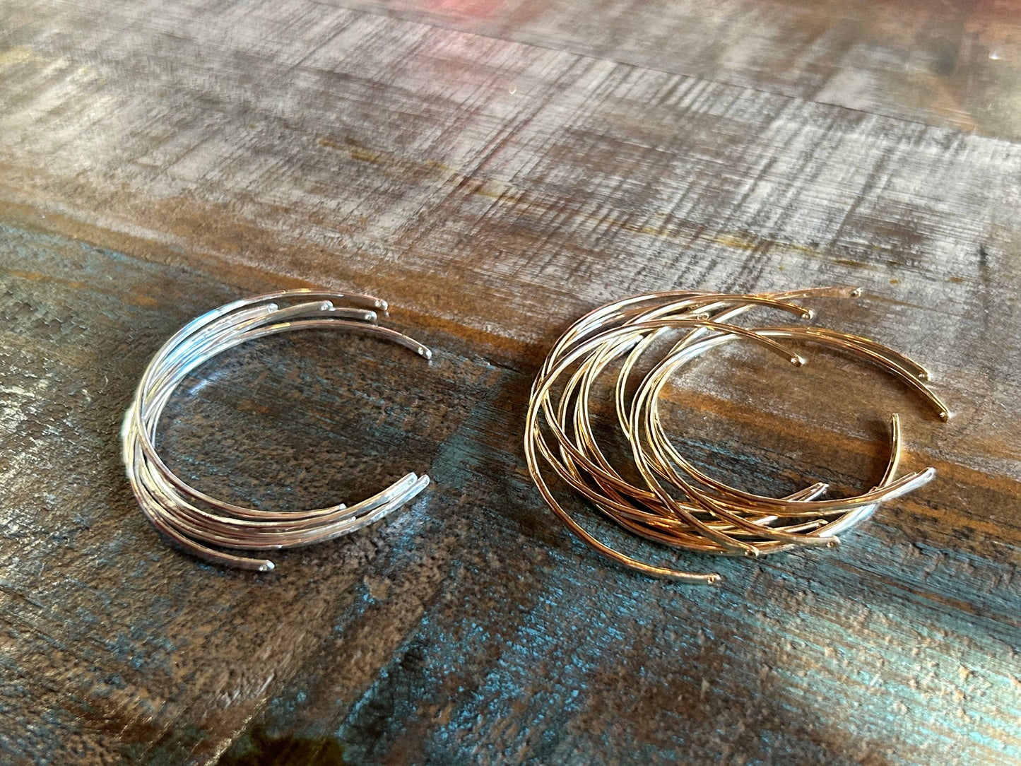 Twin Flame Permanent Jewelry Bangle Bracelet - Chaingle 