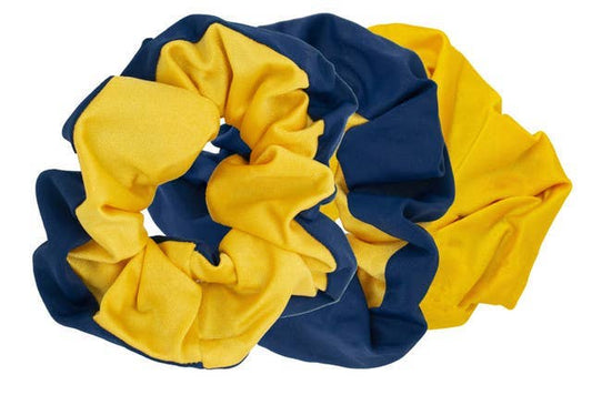 Pomchies Scrunchie: Navy/Yellow Gold