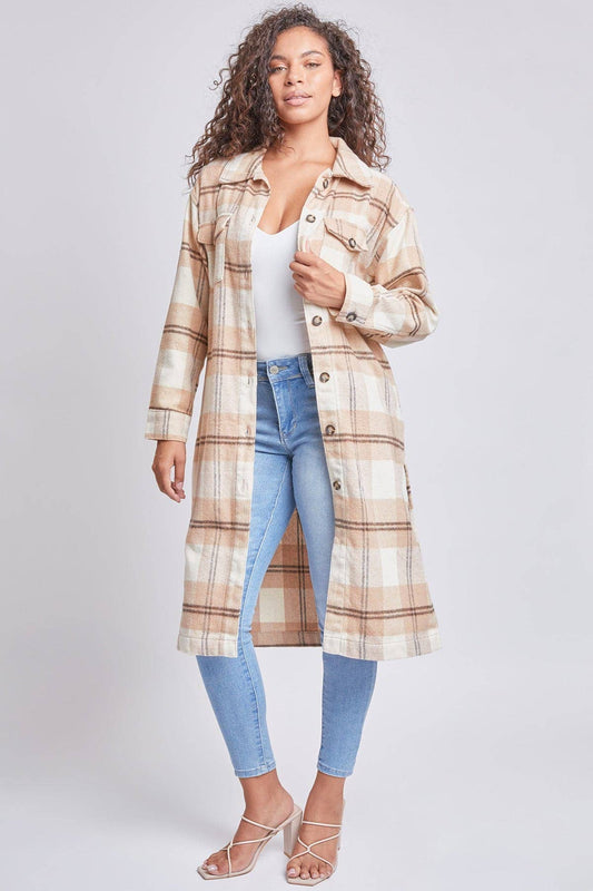 Plaid Shacket Long Duster