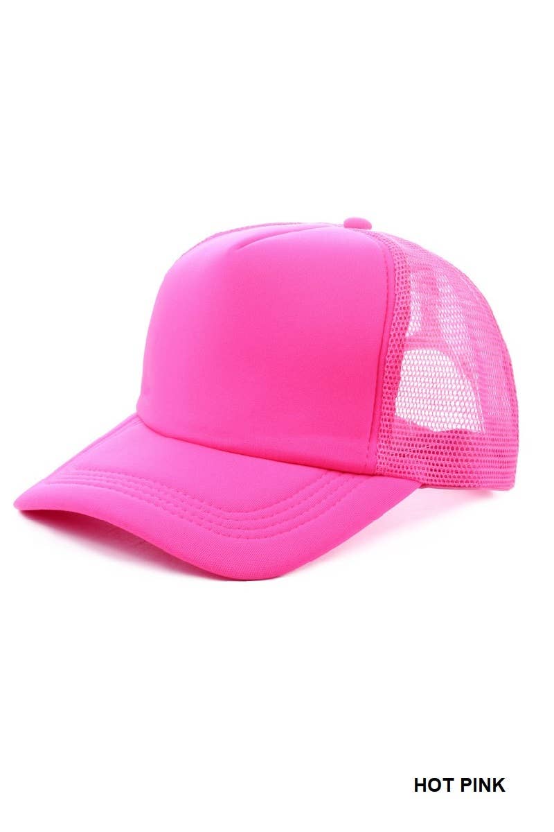 Classic Solid Mesh Back Trucker Cap