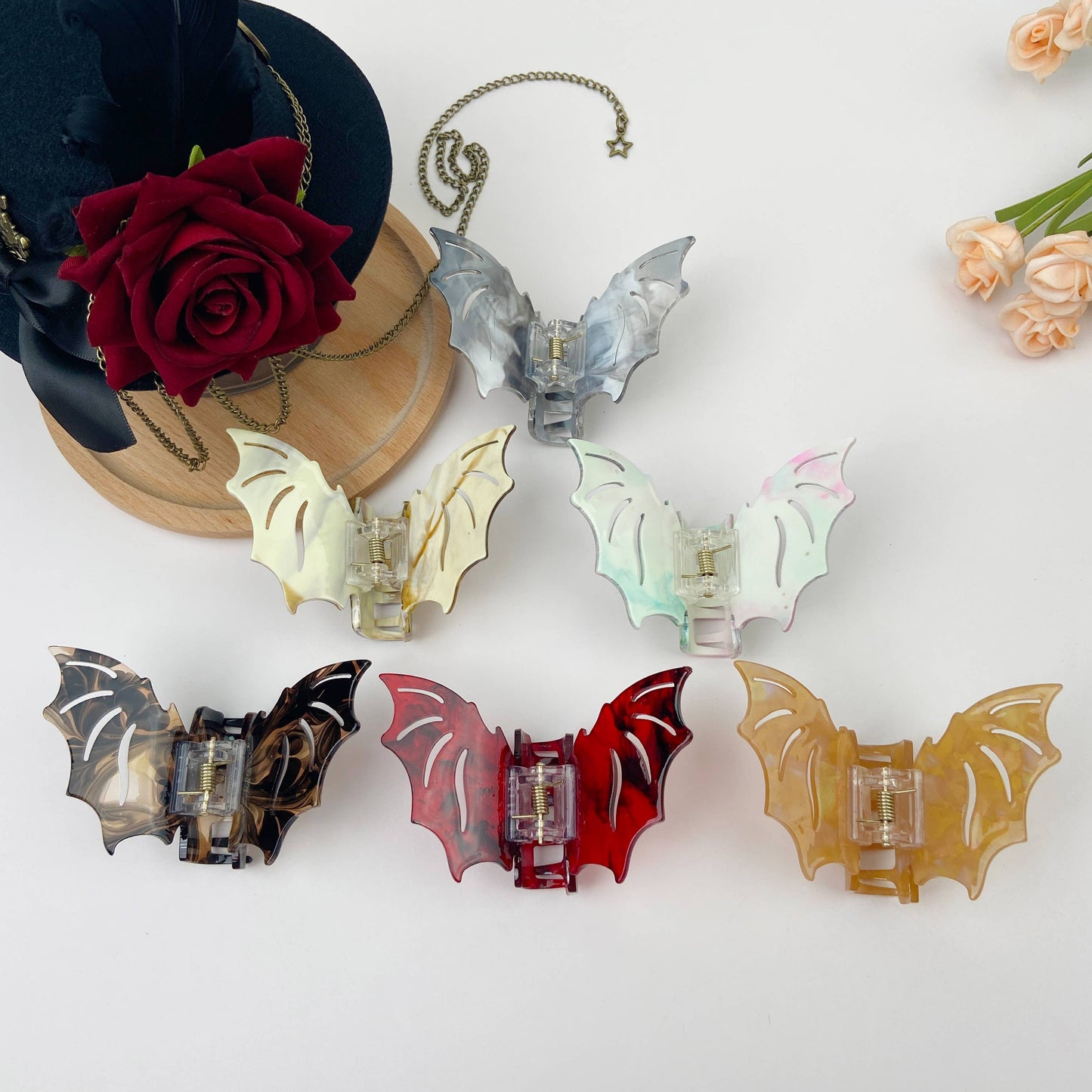 Colorful Bat Hair Clip Halloween