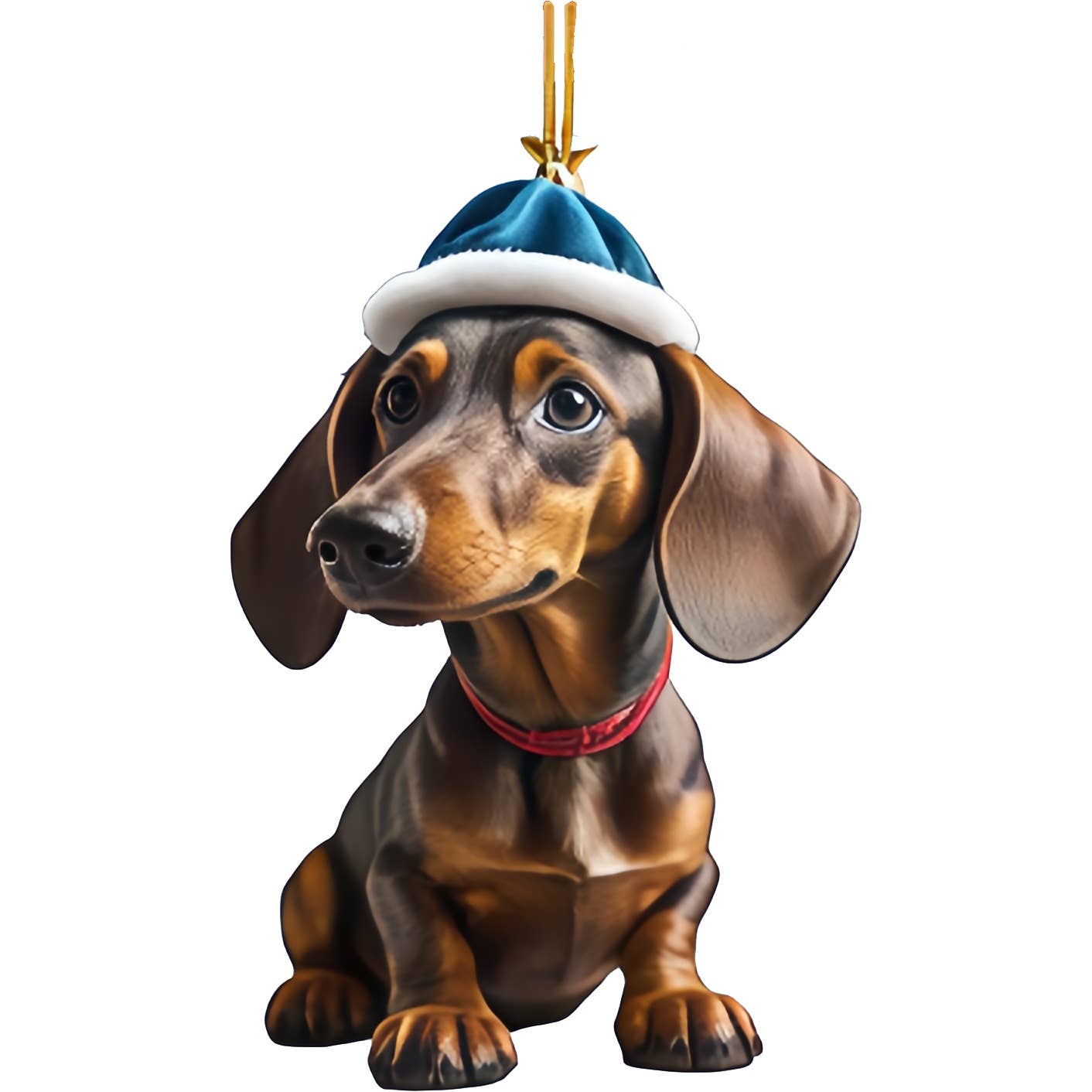 Cute Dachshund Christmas Tree Acrylic Hanging Decorations