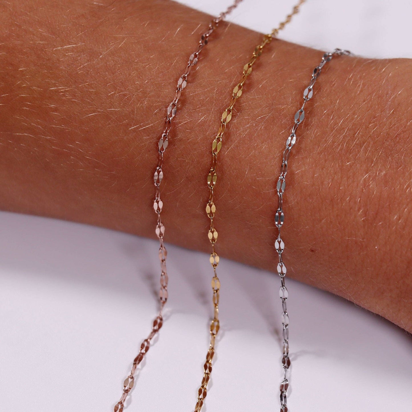 2mm Stainless Steel Lip Chain By The Foot