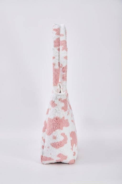 "Strawberry Cow" Designer Fur Tote Bag