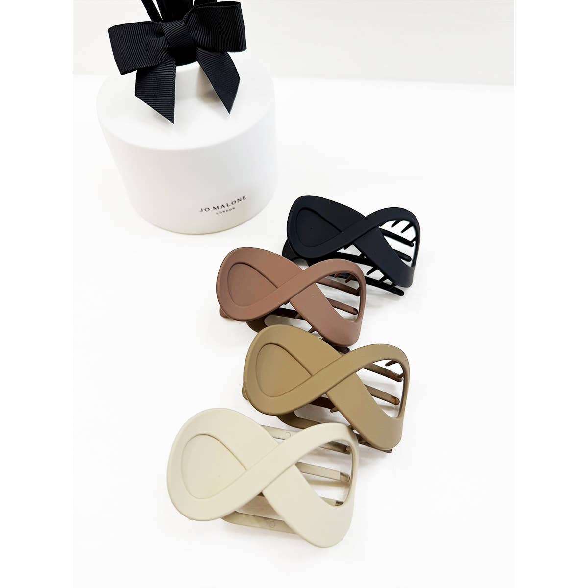 Infinity Symbol Matte Colors Flat Hair Claw Clips