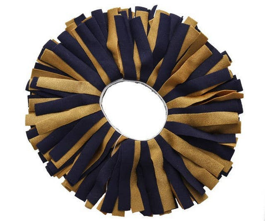 OP: Navy/Old Gold Pom Hair Tie