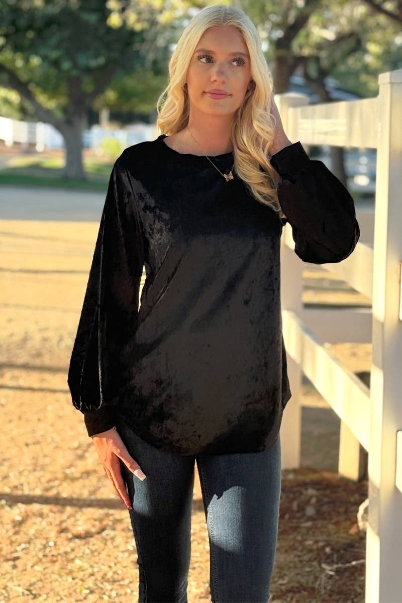 Crushed Velvet Top