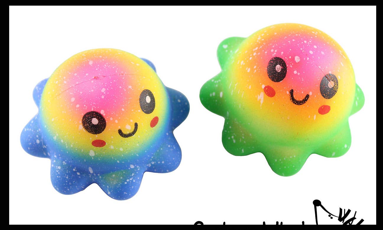 Soft Octopus Stress Balls - Soft Cream Doh Filled Stress