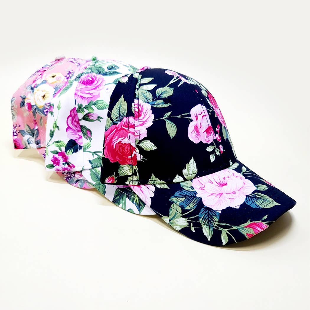 Flower Print Cap Hat
