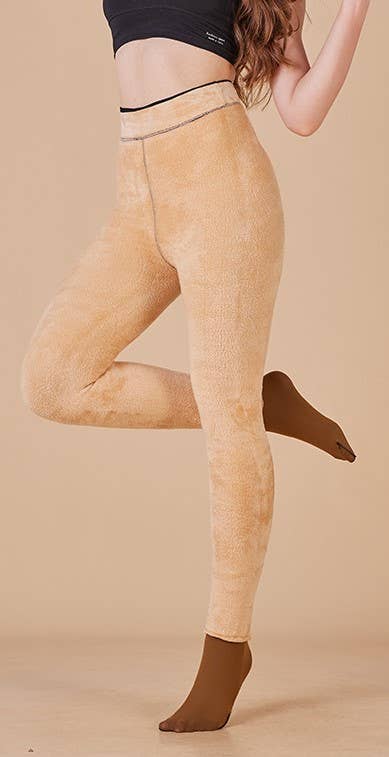 Fleece Lined Tights Women Sheer Warm Pantyhose Leggings