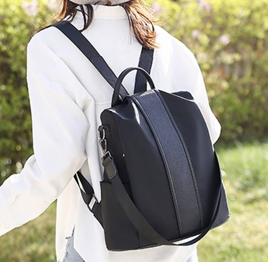 Women Fashion Retro Soft Leather Student Backpack