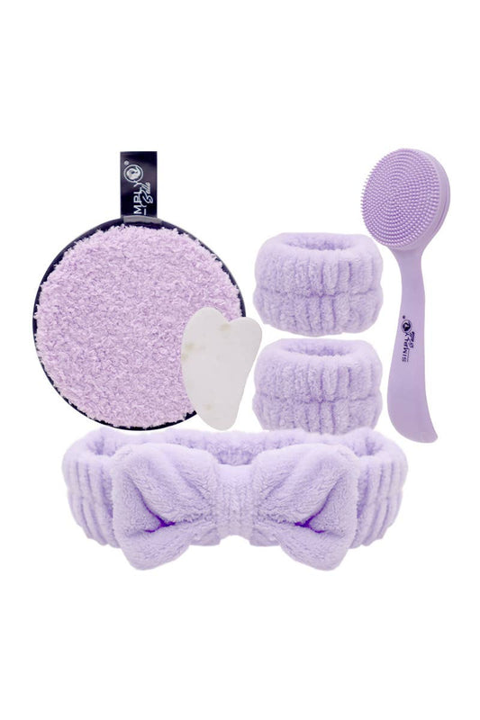 Simply Bella Purple Spa Headband & Wristband Set