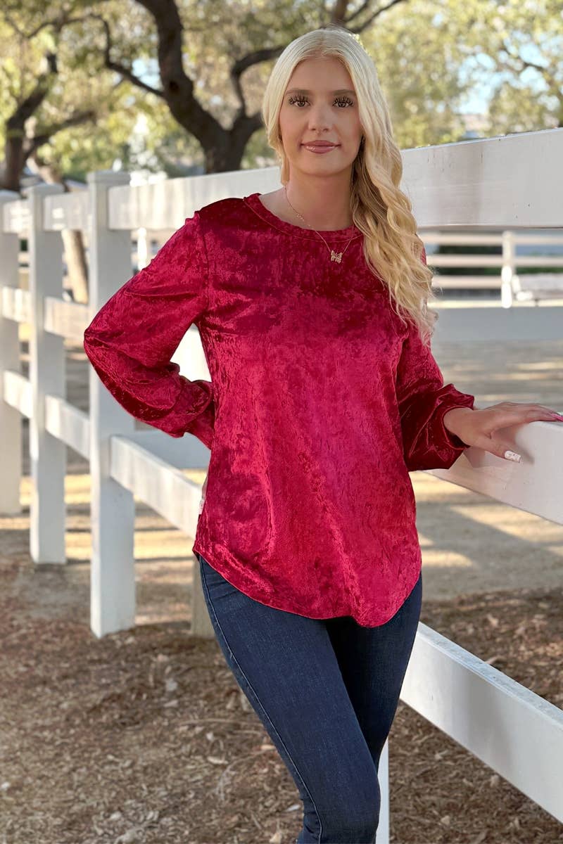 Crushed Velvet Top