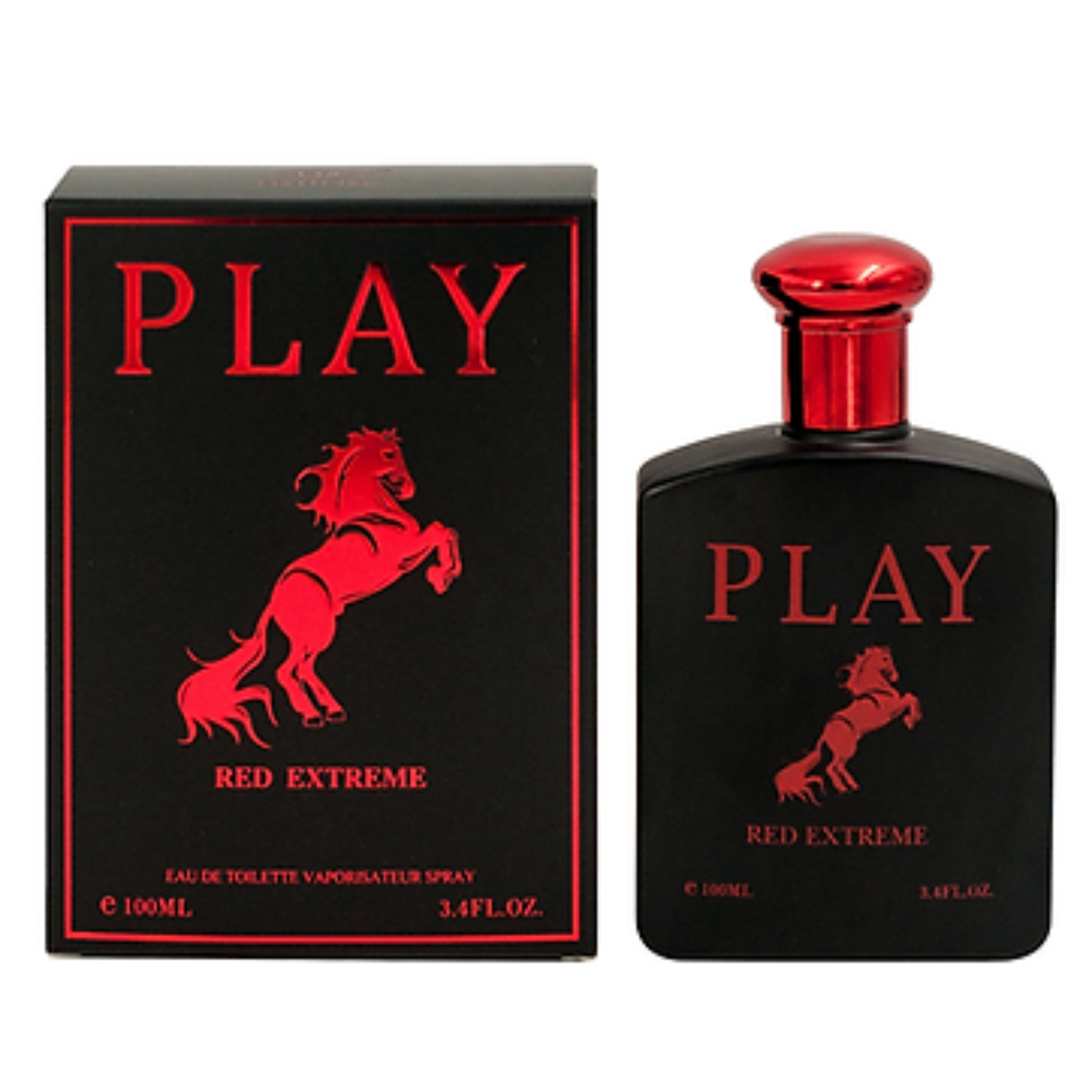 Play Red Extreme Cologne for Men Eau De Toilette, 100ml