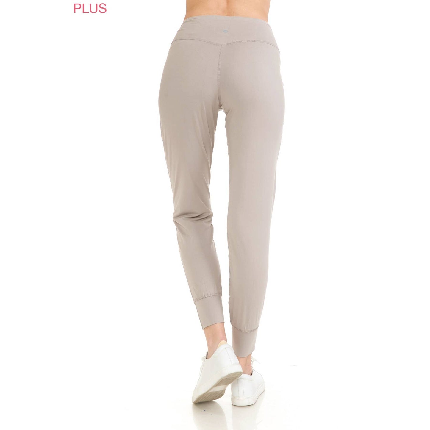 Plus Size Slim Fit Activewear Joggers with Back Pocket