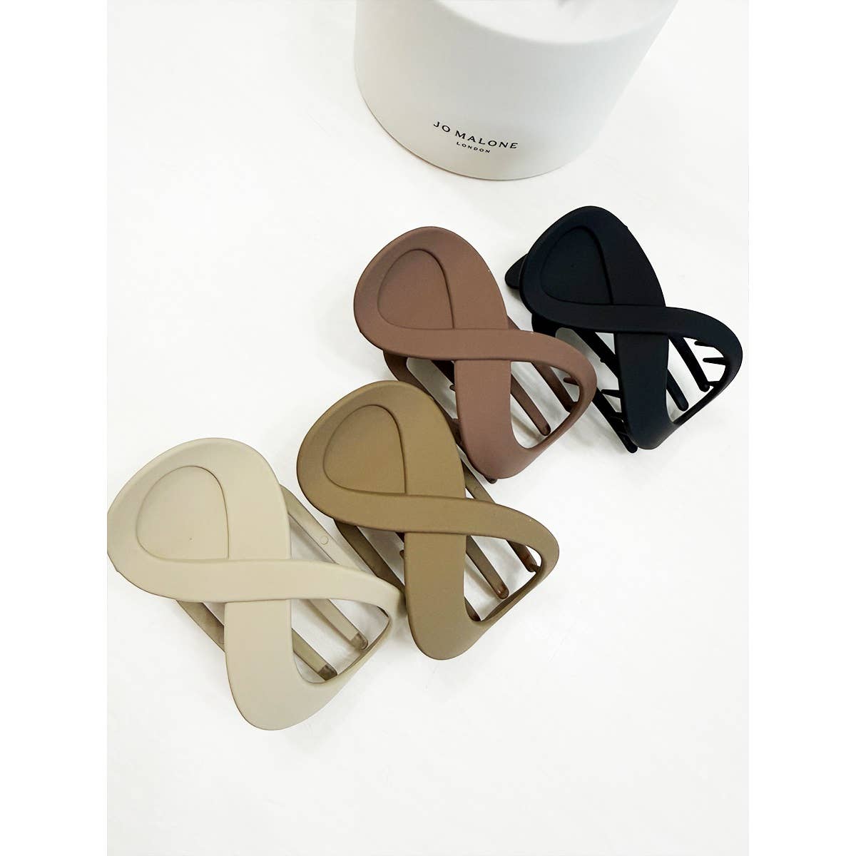 Infinity Symbol Matte Colors Flat Hair Claw Clips