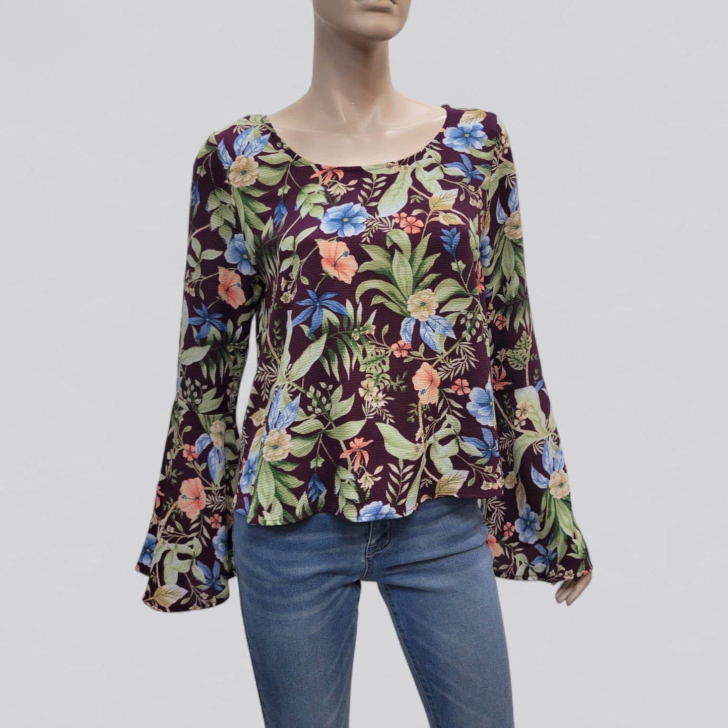 Contemporary Pebble Georgette Pint Pullover Blouse