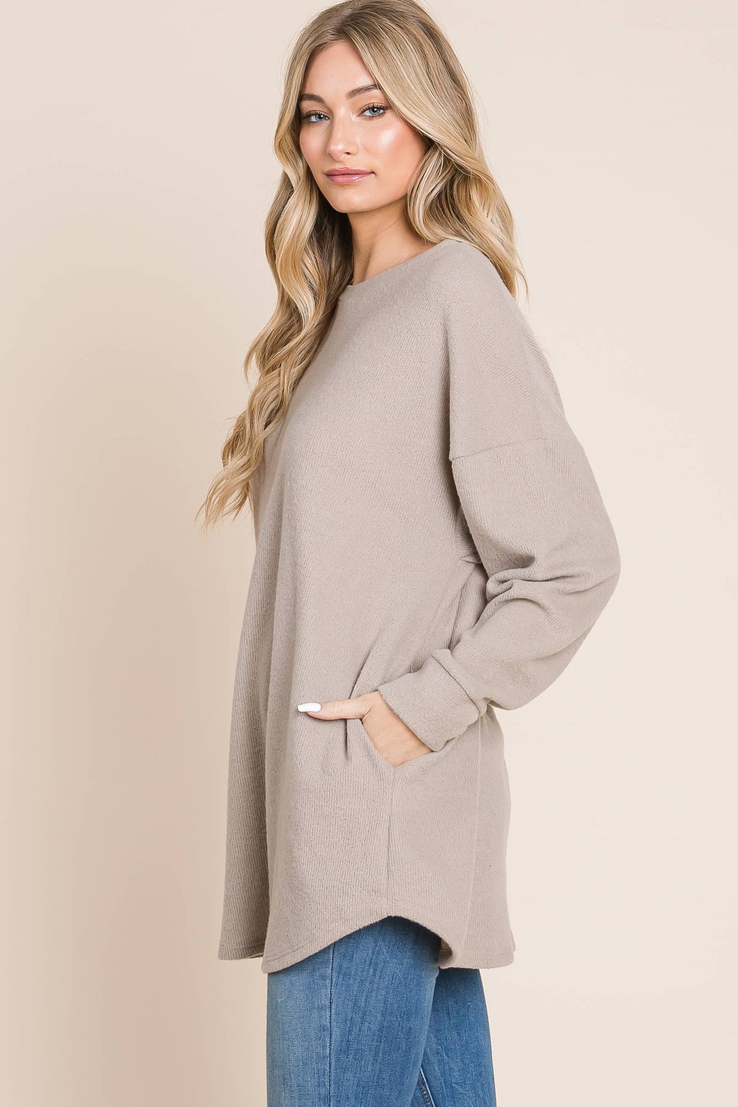 Soft Cozy Knit Long Sleeve Top