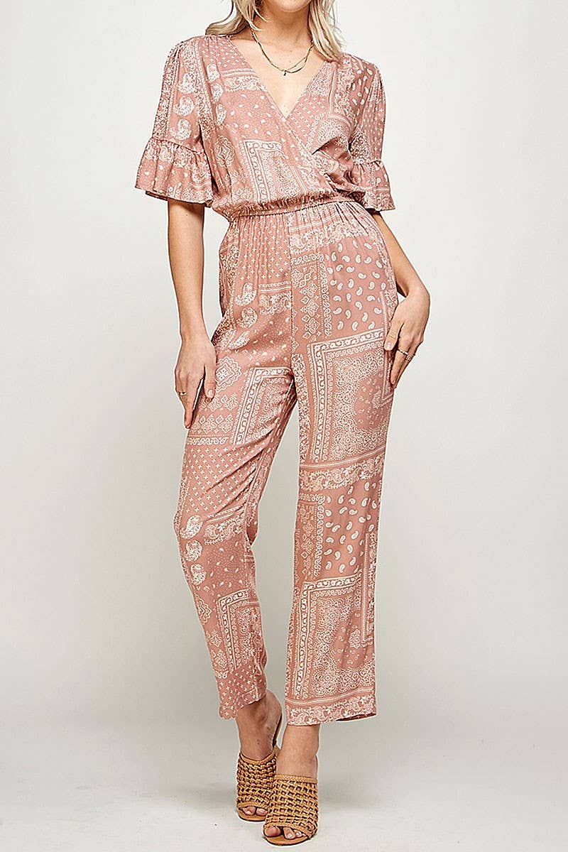 PAISLEY PRINT JUMPSUIT