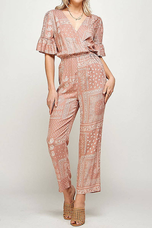 PAISLEY PRINT JUMPSUIT