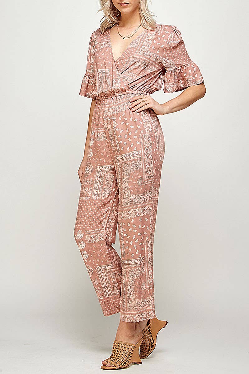 PAISLEY PRINT JUMPSUIT