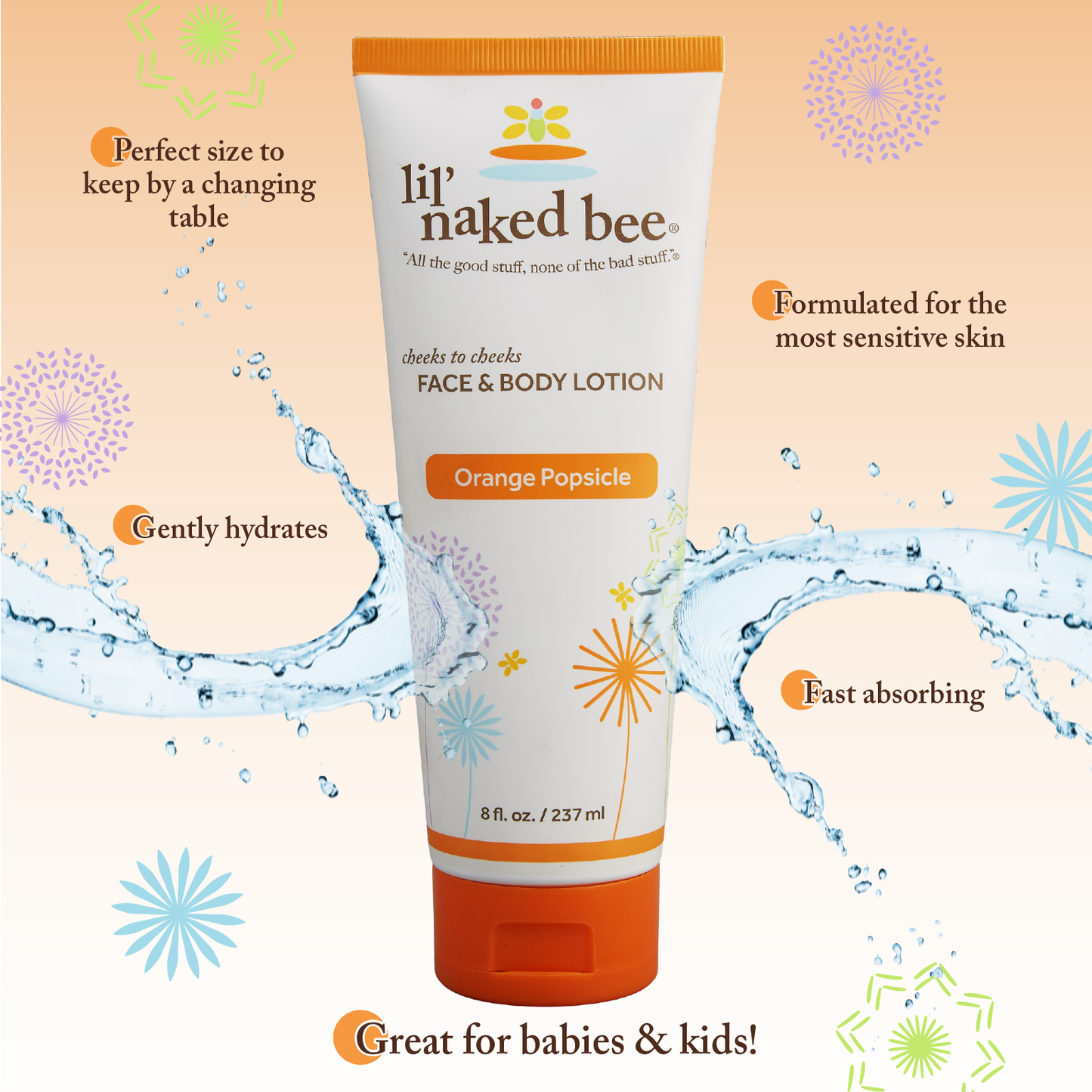8 oz. Orange Popsicle Cheeks to Cheeks Face & Body Lotion