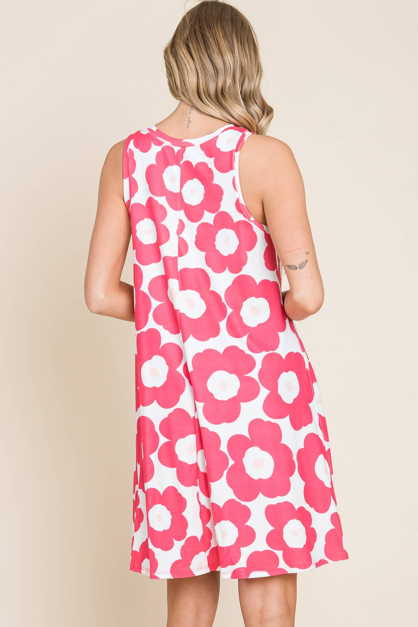 Bold Floral Swing Dress