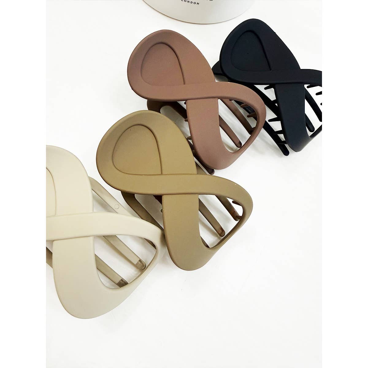 Infinity Symbol Matte Colors Flat Hair Claw Clips