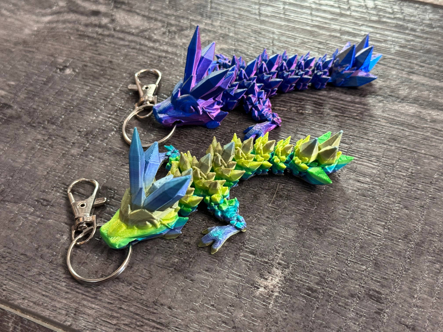 Crystal Dragon Keychain - 3D Printed