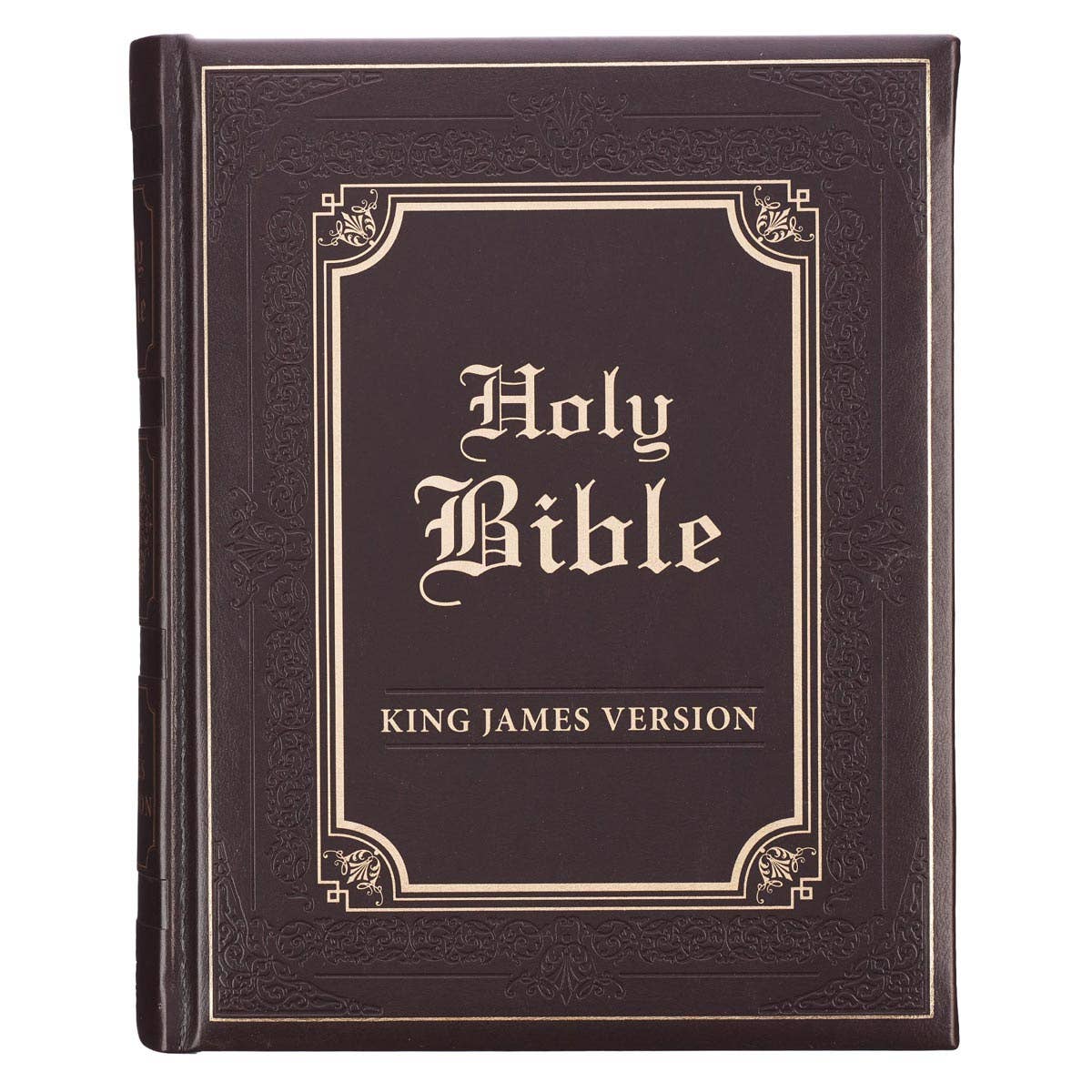 KJV Family Bible Faux Leather Padded HC, Dark Brown