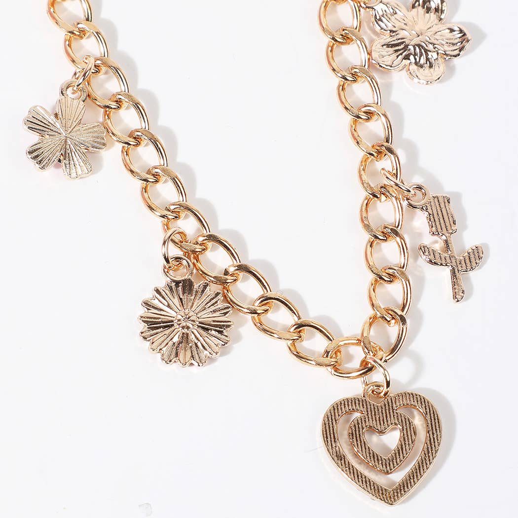 Spring Summer Flowers Charm Trucker Hat Chain