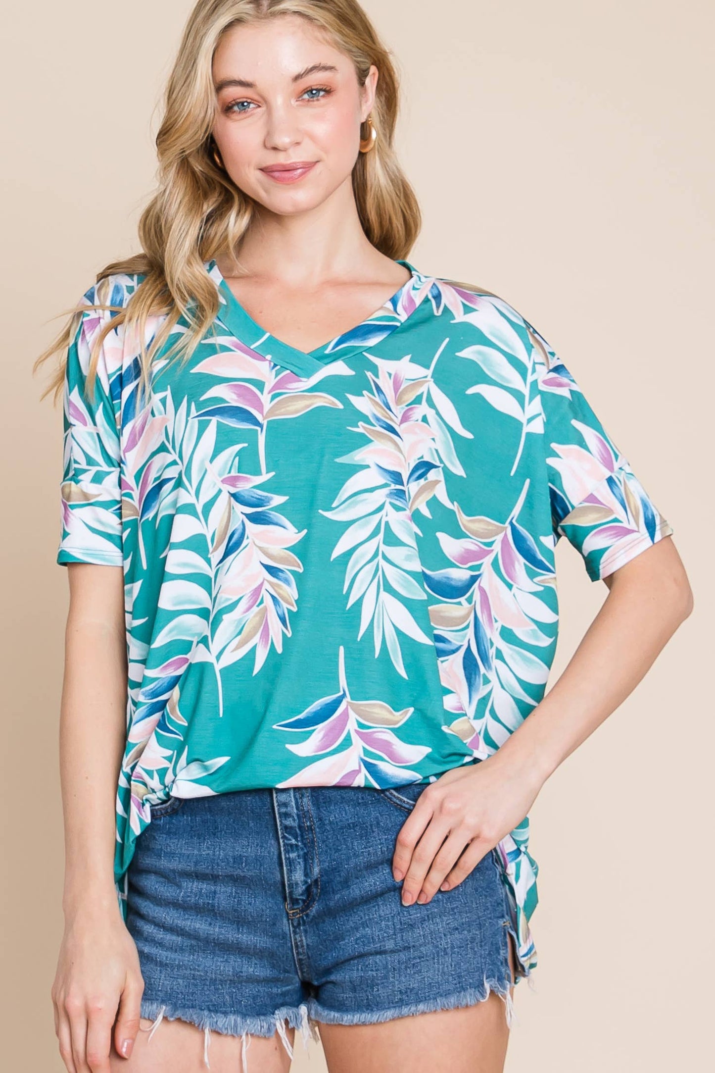 Loose Fit Vintage Floral Tunic