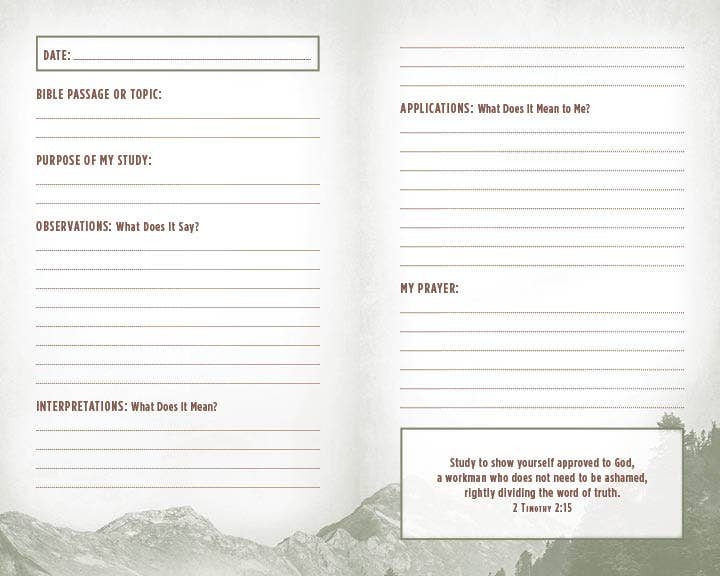 My Bible Study Tracker [Leather Forest]