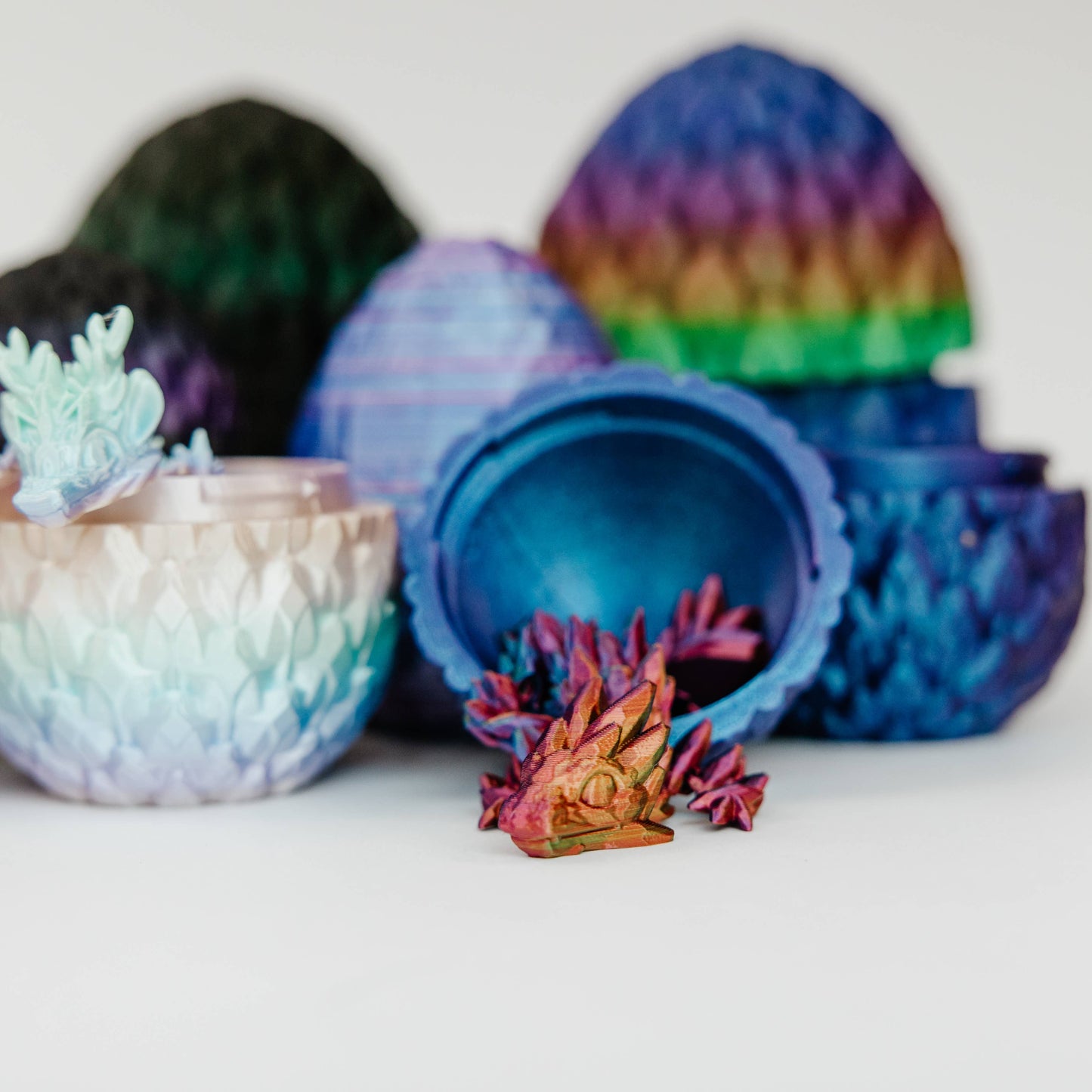 Medium 3D Printed Mystery Dragon Egg Sets – Assorted Colors