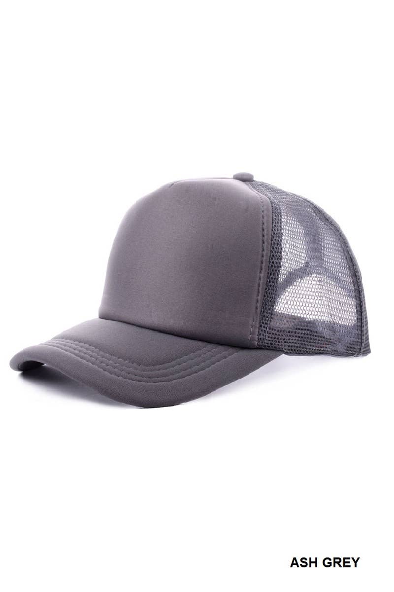 Classic Solid Mesh Back Trucker Cap