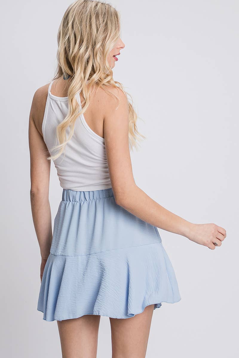 Plus High-Waisted Flowy Skorts: WP5319PL