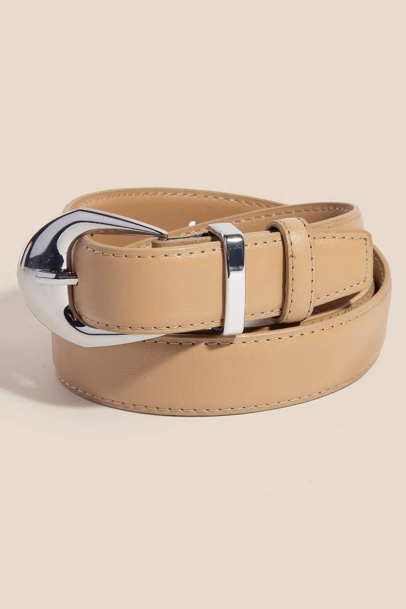 Double Stitch Leather Belt